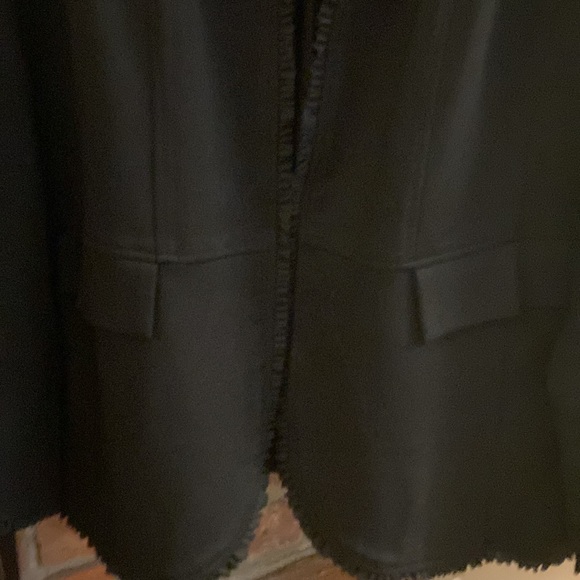 Chico’s black ruffle trim ponte blazer Size 3 - Picture 5 of 8